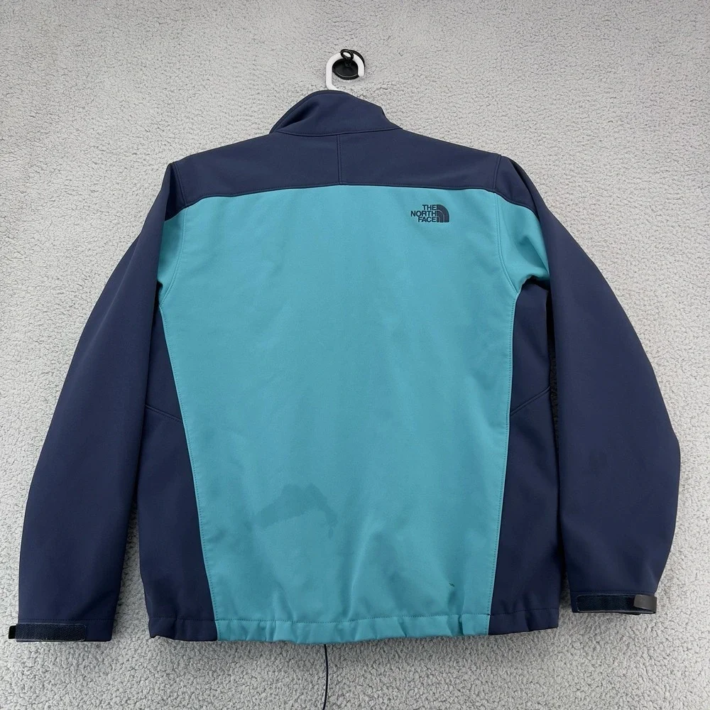 The North Face Apex Bionic Soft Shell Jacket Men's Large Blue Teal Full Zip Outd